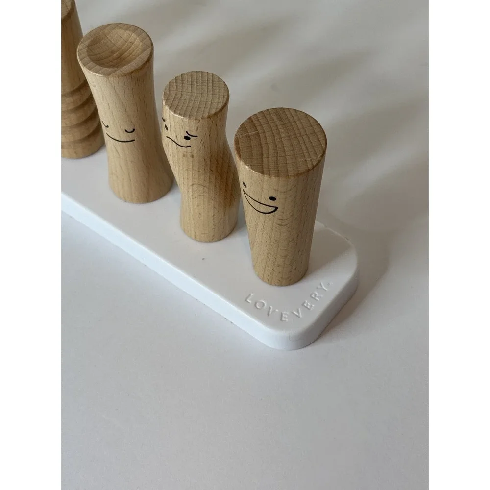 Lovevery Wooden Emotion Peg Dolls Set Montessori Kids Educational Toy Faces Emot